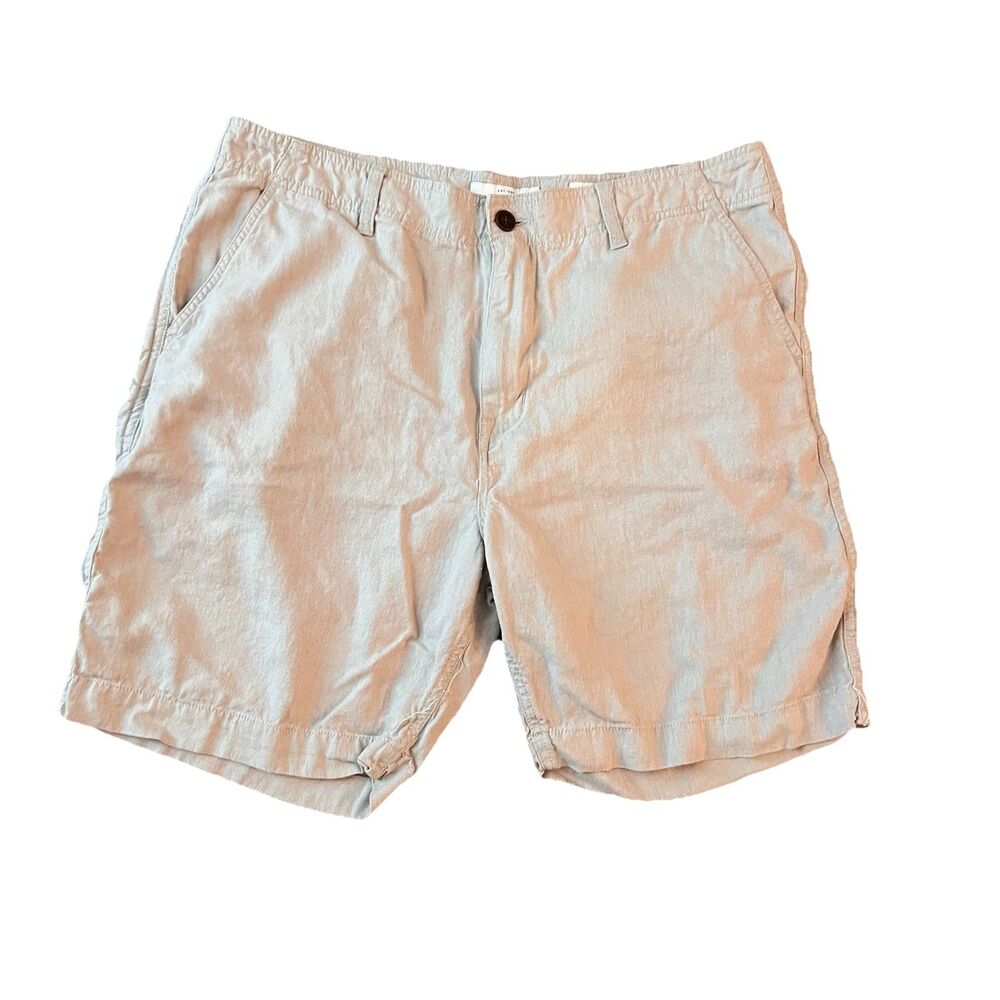Lucky Brand Men’s Shorts 36 Linen Blend Khaki